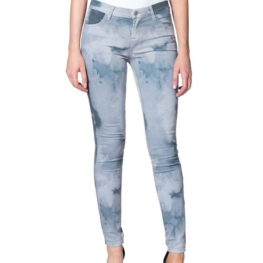 J Brand | Blue Pileus Abstract Skinny Jeans